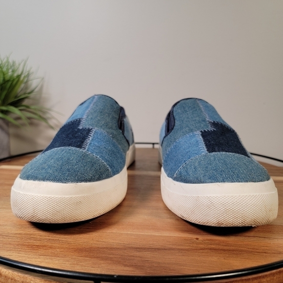 Sun + Stone Denim Patch Slip on Sneakers Loafers Size 12 - Picture 8 of 16